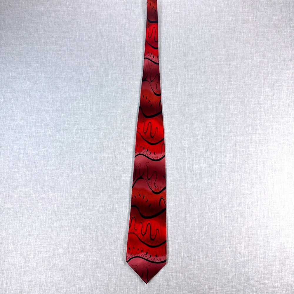 J Garcia Silk Tie Mens One Size Red Thistle Ghost Limited Edition Collection 40 - Picture 9 of 11